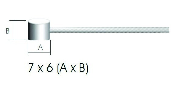 Cablu Frana Teflon 2m/1.5mm cap 6x7mm Cod:MXBSP0758