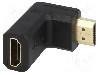 Cablu {{Tip cablu de conectare}}, HDMI soclu, HDMI soclu 90&deg;, {{Lungime cablu}}, {{Culoare izola&amp;#355;ie}}, LOGILINK - AH0005