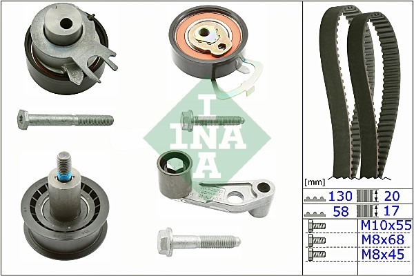 INA 530 0089 10 Set curea de distributie