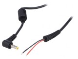 Cablu 2x0,5mm2 DC 5,5/1,7 Mufă Unghi Negru 1,2m, Akyga