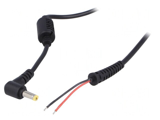 Cablu 2x0,5mm2 DC 5,5/1,7 Mufă Unghi Negru 1,2m