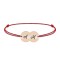 Penny - Bratara personalizata snur doi banuti din argint 925 placat cu aur roz
