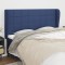 vidaXL Tăblie de pat cu aripioare, albastru, 203x23x118/128 cm, textil 3117984