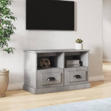 Comoda TV vidaXL Gri Beton 80x35x50 cm Lemn Prelucrat Dulap TV Living cu Sertare