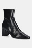 Jonak cizme de piele DYONISOS CUIR culoarea negru, cu toc drept, 3700183