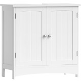 VASAGLE Dulap baie baza lavoar, cu 2 usi, 2 rafturi, alb 60x60x30 cm, alb Household NewTrend