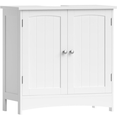 VASAGLE Dulap baie baza lavoar, cu 2 usi, 2 rafturi, alb 60x60x30 cm, alb Household NewTrend foto