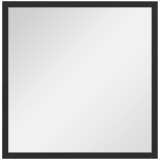 HOMCOM Oglindă de Perete Pătrată din Sticlă și MDF, 50x50 cm, Negru