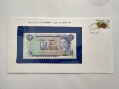 Bermuda - 1 Dollar 1982 - In plic de prezentare foto