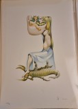 Jules Perahim, L Alphabet &ndash; Mystical Maternity / Nun &ndash; litografie originala
