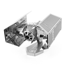Puzzle 3D, Star Wars, Tie Advanced, Razboiul Stelelor, Nava Spatiala, 7.6 x 6.8 x 2.5 cm, 18 Piese, Culoare Argintie