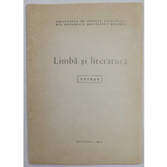 LIMBA SI LITERATURA , EXTRAS , SUBIECT : PUNCTE DE VEDERE ASUPRA PROIECTULUI DE PROGRAMA DE LIMBA ROMANA de G.C. RUSU , 1974