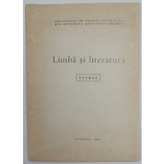 LIMBA SI LITERATURA , EXTRAS , SUBIECT : PUNCTE DE VEDERE ASUPRA PROIECTULUI DE PROGRAMA DE LIMBA ROMANA de G.C. RUSU , 1974