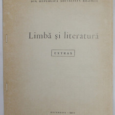 LIMBA SI LITERATURA , EXTRAS , SUBIECT : PUNCTE DE VEDERE ASUPRA PROIECTULUI DE PROGRAMA DE LIMBA ROMANA de G.C. RUSU , 1974