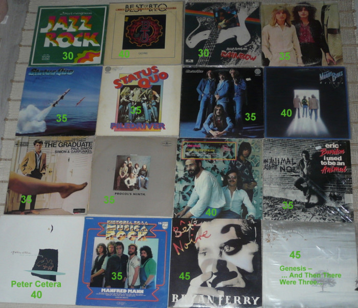 vinil Genesis,Simon &amp; Garfunkel,Eric Burdon,Rainbow,Status Quo ,pret in descrier