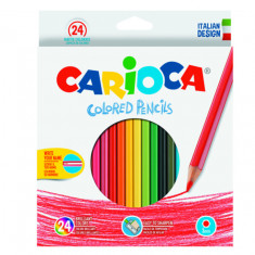 Creioane Colorate Carioca, Hexagonale, 24 Culori/cutie