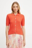 Morgan cardigan MBIAN femei, culoarea portocaliu, MBIAN