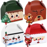 Set de 24 cutii cadou pentru Craciun, carton,multicolor, 15 X 9 X 9 cm