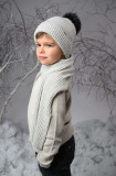 Jamiks șapcă de l&acirc;nă pentru copii culoarea gri, de lana