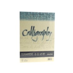 Hartie Caligrafica Favini A4, Tip Pergament, 50 Coli/Top, 190 g/m&amp;sup2;, Culoare Crem, Hartie pentru Caligrafie, Hartie Ilustratie, Foi de Caligrafie, Hart foto