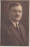 M1 B 23 - FOTO - Fotografie foarte veche - domn cu mustata - anul 1925, Portrete