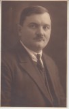 QW18 50 - Fotografie foarte veche - domn cu mustata - anul 1925, Alb-Negru, Romania 1900 - 1950, Portrete