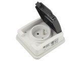 Conector alimentare AC 250VAC, 16A, IP55 - Soclu 2P+PE