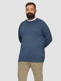 Cumpara ieftin Pulover barbati cu decolteu la baza gatului, Bleumarin, 2XL
