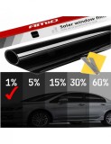 Folie Fumurie pentru Geamuri Auto Mega Dark Black 0.75x3m (1%), Amio