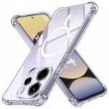 Husa antisoc pentru xiaomi redmi note 14 4g (standard), airbag magsafe, 4 colturi ranforsate, clear