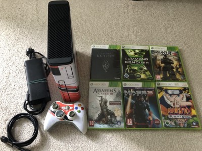 CONSOLA XBOX 360 360E 250GB + 1MANETA WIRELESS +6 JOCURI foto