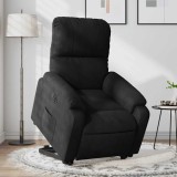 VidaXL Fotoliu rabatabil electric cu ridicare, negru, microfibră 3204946