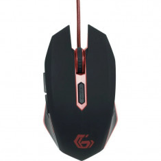 MOUSE GEMBIRD - gaming cu fir optic USB negru / rosu MUSG-001-R