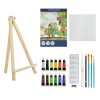 Set Pictură, Acrilic, 42 Piese, Multicolor, șevalet Lemn, Accesorii Pictură, Oem