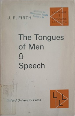 THE TONGUES OF MEN AND SPEECH-J.R. FIRTH-252737 foto