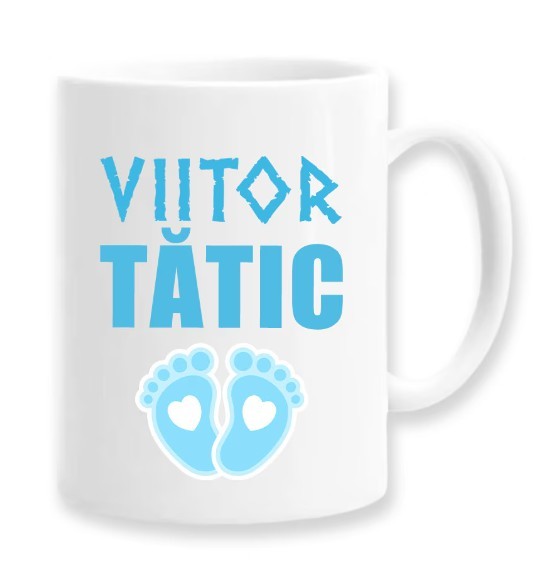 Cana alba personalizata &quot;viitor tatic&quot;, INOVATIX&reg;. 330ml