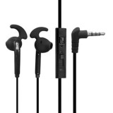 Căști audio handsfree sport, negre, cu microfon și control volum, mufă 3.5mm, cablu 120cm, CMCLASS