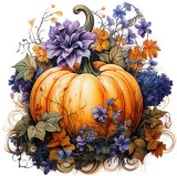 Cumpara ieftin Sticker decorativ, Dovleac, Portocaliu, 60 cm, 1322STK-1