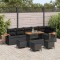 vidaXL Set de canapele pentru grădină 10 pcs Negru 110 x 55 x 71 cm 3363199