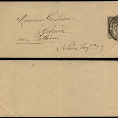 France 1889 Postal History Rare Postal stationery Wrapper - Redon D.272