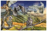Timbre Niger 2015, Fauna, Bufnite, Colita, Straine dupa 1950, Colectie, Tema Animale, Ornitorinci, Pasari de noapte, Filatelie