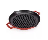 Tigaie grill emailata rosu 31cm Handy KitchenServ