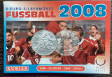 MONEDA DIN ARGINT AUSTRIA - 5 EURO 2008, MONEDA UNC IN BLISTER- C.E. FOTBAL 2008, Europa