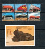 Nicaragua 1996 - Locomotive, serie si colita neuzata
