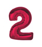 Balon folie sub forma de cifra, rosu, 92 cm-Tip Cifra 2