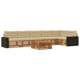 vidaXL Set de canapele de exterior 7 pcs Natural și Bej 3383456