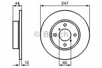 Disc frana SUZUKI WAGON R+ (MM) (2000 - 2016) BOSCH 0 986 479 B45 foto