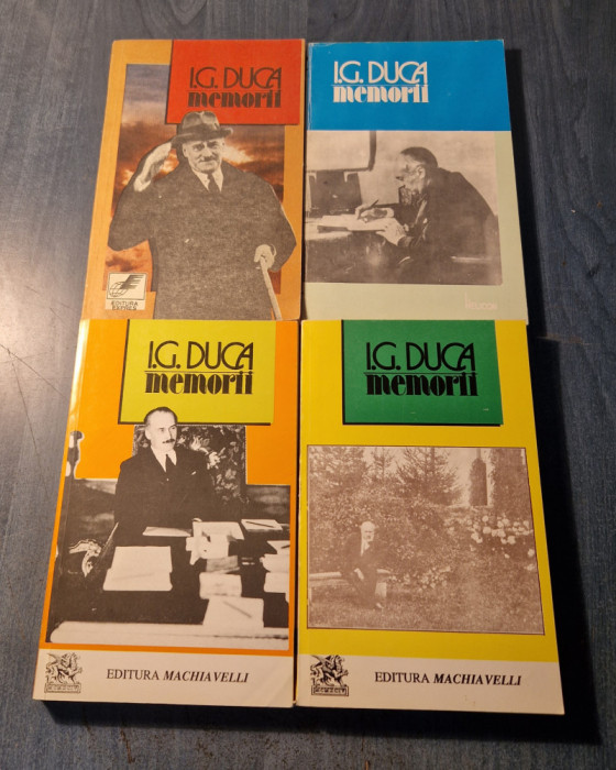 Memorii I. G. Duca 4 volume