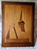 Biserica - Manastire - aplica gen tablou, piesa romaneasca veche anii 1970-1980, piesa executata la orele de lucru manual de catre elevi, pionieri