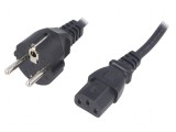 Cablu electric 3x0,75mm2 CEE 7/7 cu mufă IEC C13 mamă PVC 1,8m